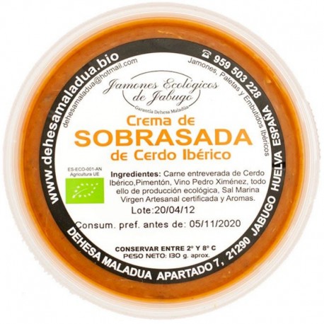 Organic Iberian Pig Sobrassada Cream  from Huelva Dehesa Maladúa 130g