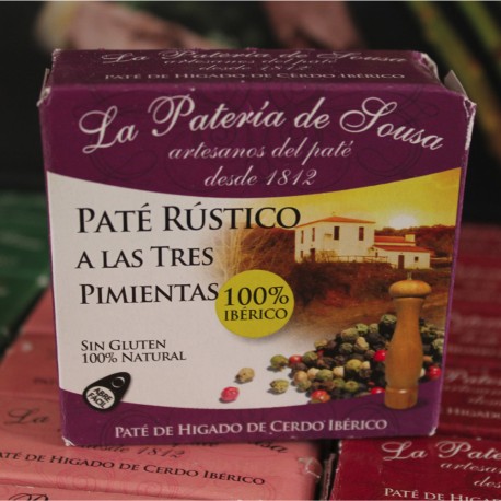 Paté Ibérico Rústico a las Tres Pimientas de Extremadura La Patería de Sousa 70g
