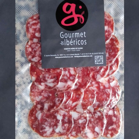 Sliced Extra Quality Iberian Cular Salchichón from Extremadura 100g. 5 IBERICO