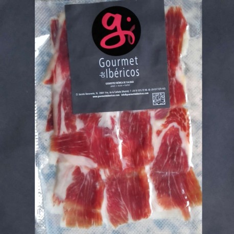 Traditional-sliced Cebo Iberian Shoulder from Extremadura 100g. 5 IBERICO